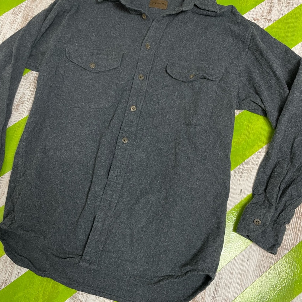 Woolrich Gray Button-Up Shirt